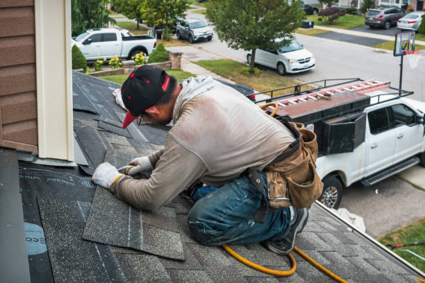Professional Emergency Roof Repair technician working in Dresden, NY